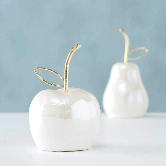 Objet décoratif en céramique Mura - Blanc perlé