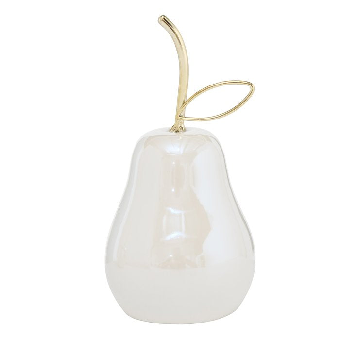 Objet décoratif en céramique Mura - Blanc perlé