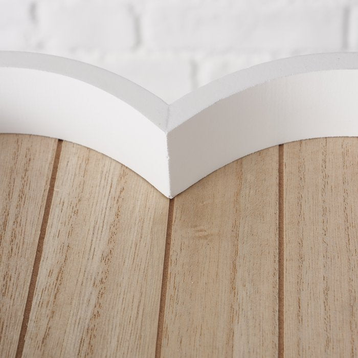 Plateau Herz décoratif cœur en bois - Deux coloris