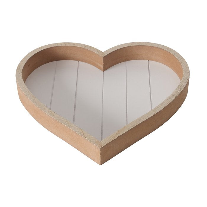 Plateau Herz décoratif cœur en bois - Deux coloris